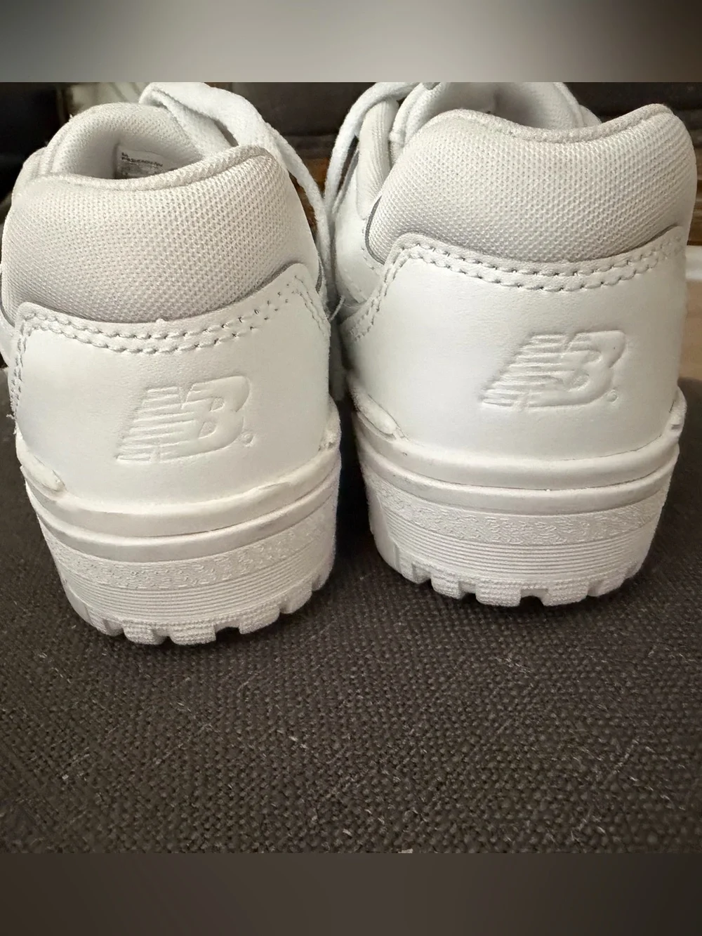 New Balance 550 Kids All-White Lace-Up Sneakers new never worn